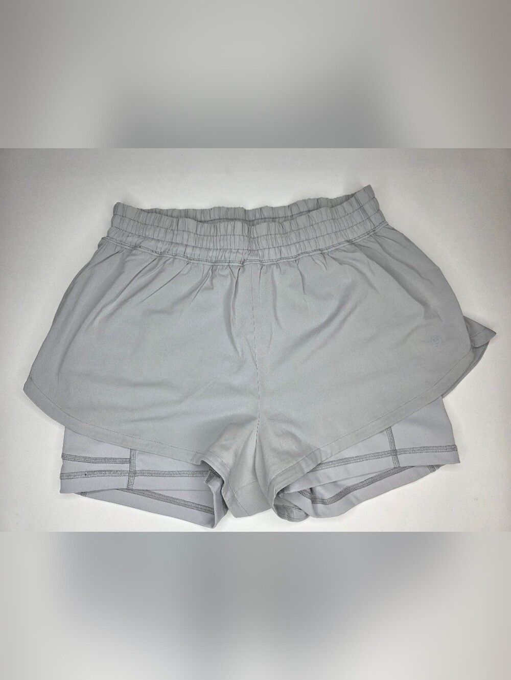 Gilly Hicks Layered 2-in-1 Athletic Running Shorts Grey Size S